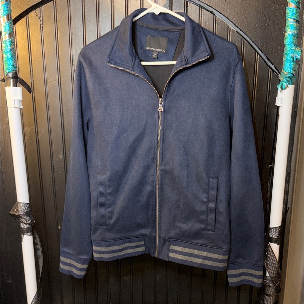 Banana Republic Navy Blue Jacket suede.